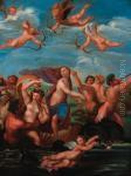 Thr Triumph Of Galatea Oil Painting by Raphael