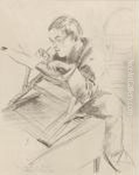 William Rothenstein Oil Painting by John Singer Sargent