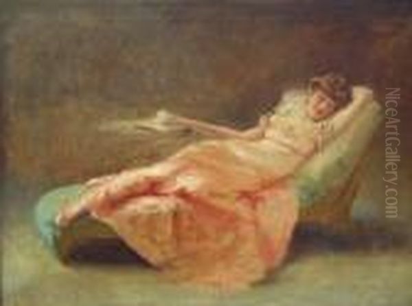 En La Otomana Oil Painting by John Singer Sargent