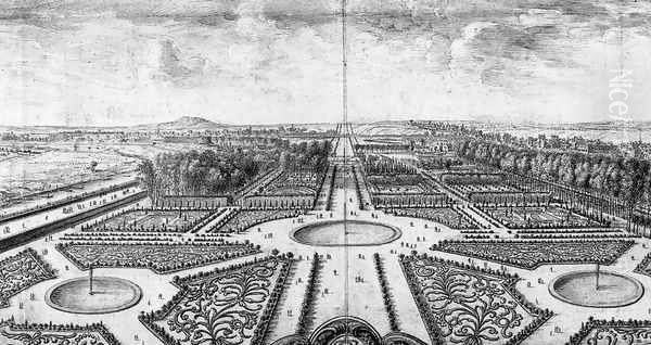 View of the Tuileries Gardens Oil Painting by Israel Silvestre the Younger