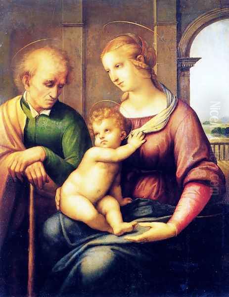 Holy Family with St. Joseph Oil Painting by Raphael