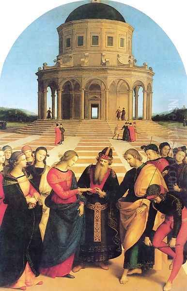 Marriage of the Virgin Oil Painting by Raphael