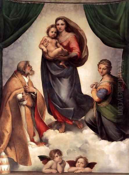 The Sistine Madonna Oil Painting by Raphael