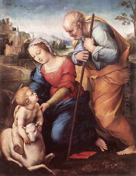 The Holy Family with a Lamb Oil Painting by Raphael