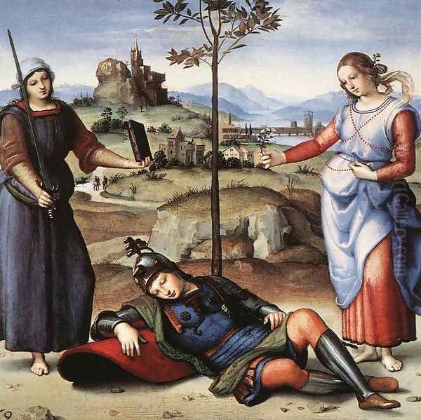 Allegory (The Knight's Dream) Oil Painting by Raphael