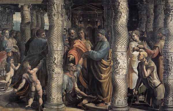 Healing of the Lame Man Oil Painting by Raphael