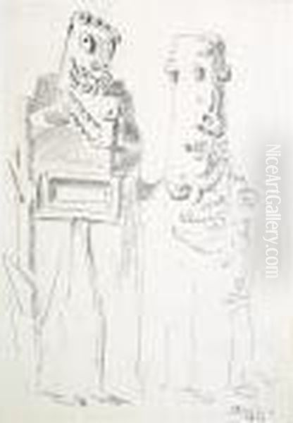 Senza Titolo Oil Painting by Alberto Savinio