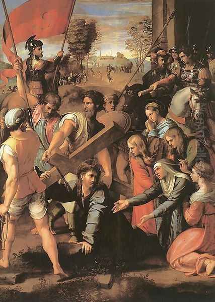 Christ Falls on the Way to Calvary Oil Painting by Raphael
