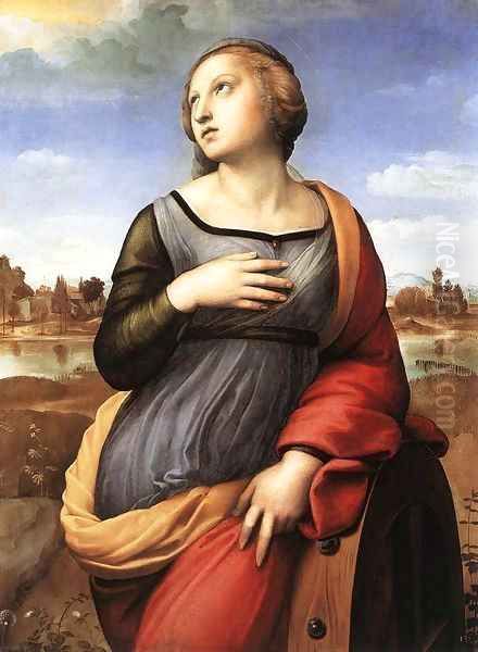St Catherine of Alexandria Oil Painting by Raphael