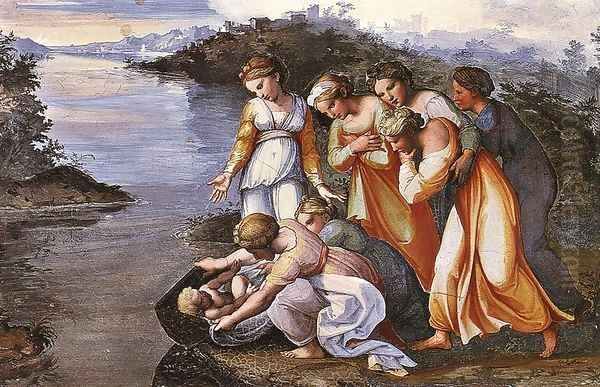 Moses Saved from the Water 2 Oil Painting by Raphael