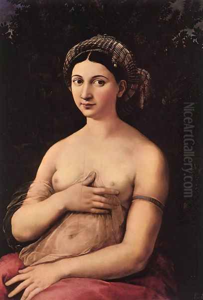 Portrait of a Young Woman (La Fornarina) Oil Painting by Raphael