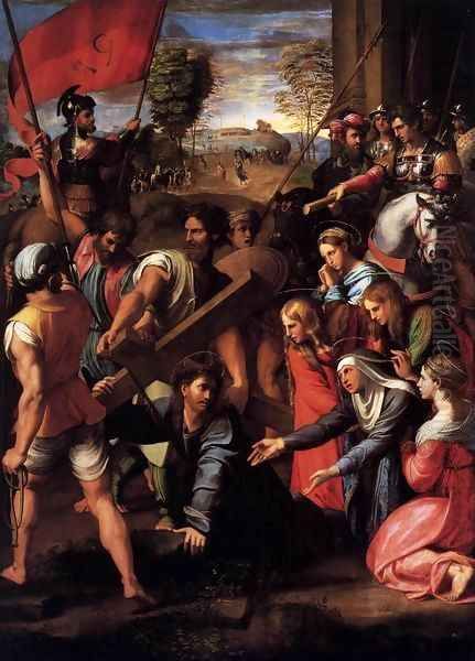 Christ Falls on the Way to Calvary 2 Oil Painting by Raphael
