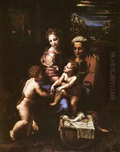 The Holy Family, or La Perla Oil Painting by Raphael
