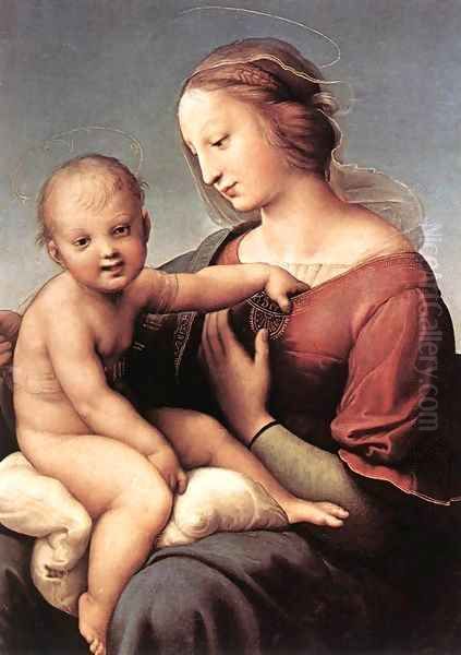 Madonna and Child (The Large Cowper Madonna) 2 Oil Painting by Raphael