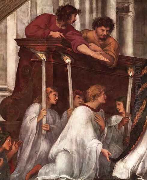 The Mass at Bolsena (detail) Oil Painting by Raphael