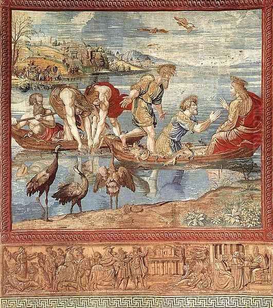 The Miraculous Draught of Fishes Oil Painting by Raphael
