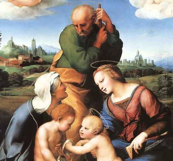 The Canigiani Madonna (detail) Oil Painting by Raphael