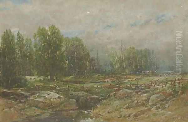 Landscape with Brook 2 Oil Painting by William Louis Sonntag