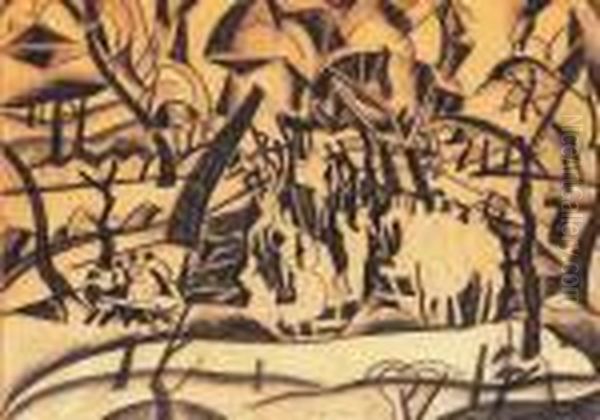 In The Park Oil Painting by Hugo Scheiber