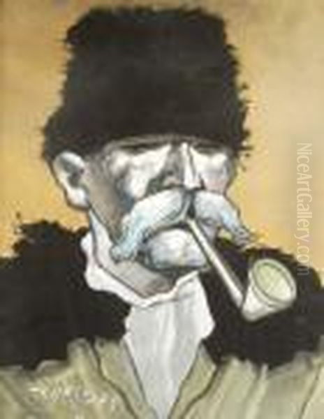 Pipazo Ferfi Oil Painting by Hugo Scheiber