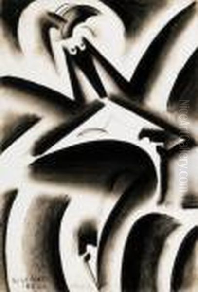 Dancer Oil Painting by Hugo Scheiber