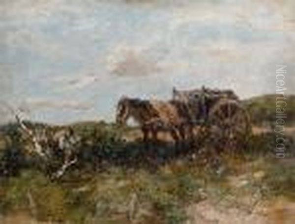 The Woodgatherer Oil Painting by Johan Frederik Corn. Scherrewitz