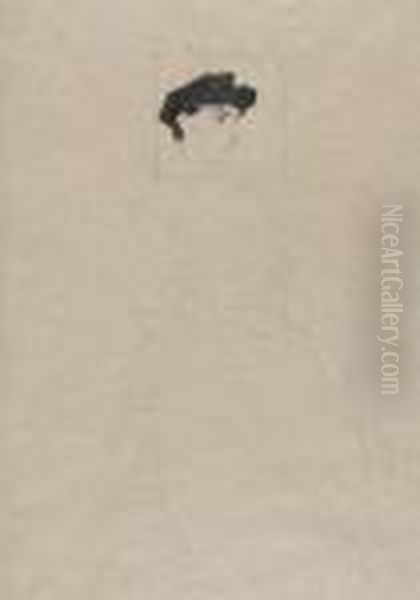 Portrat Einer Sitzendendame Oil Painting by Egon Schiele