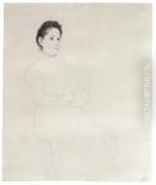 Bildnis Einer Sitzenden Frau Oil Painting by Egon Schiele