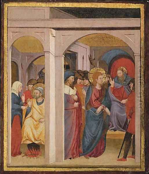 Christ before Caiaphas, and The Denial of Saint Peter Oil Painting by Paolo di Stefano Badaloni Schiavo