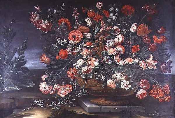 Still Life of Flowers Oil Painting by Andrea Scacciati I
