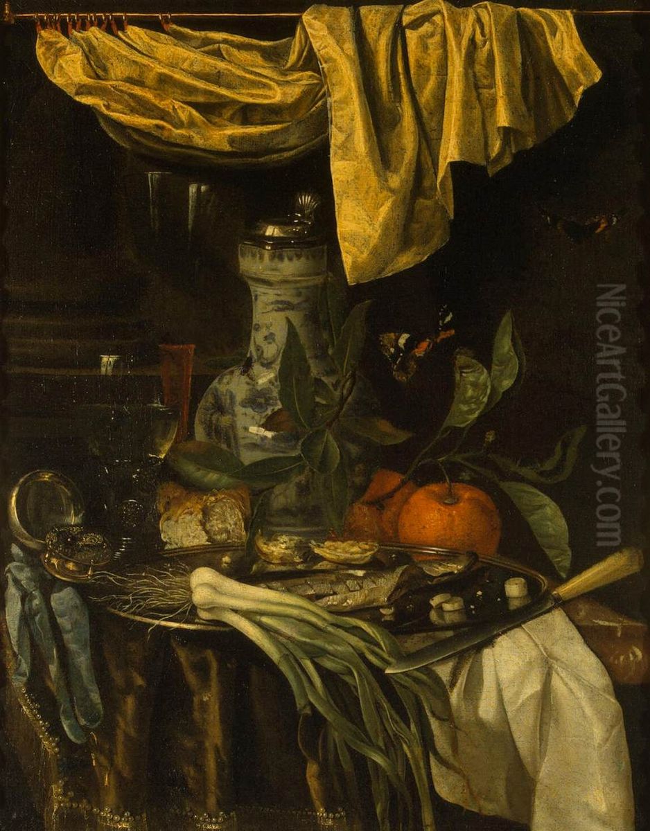 Snack Oil Painting by Juriaen van Streeck