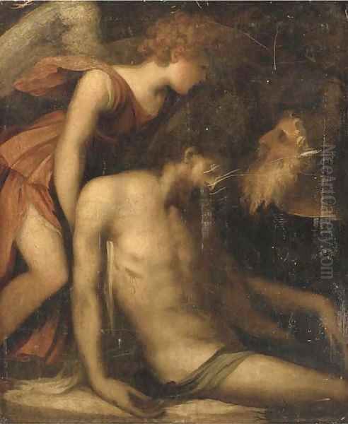 The Lamentation Oil Painting by Andrea Schiavone