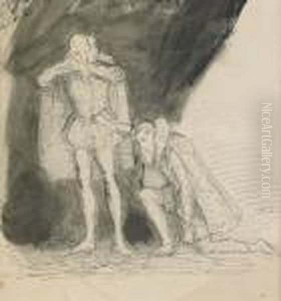 Historisk Motiv Oil Painting by Helene Schjerfbeck