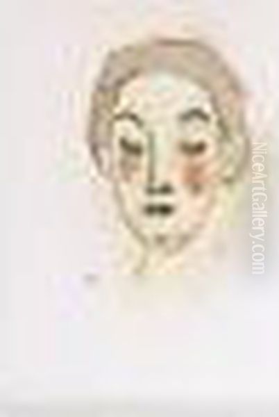 Sairaanhoitaja (nurse: Kaija Lahtinen) Oil Painting by Helene Schjerfbeck