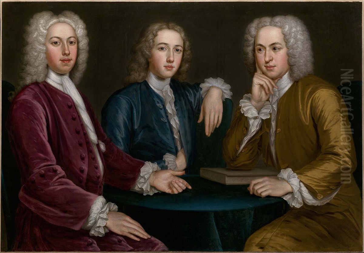 Daniel, Peter, and Andrew Oliver Oil Painting by John Smibert