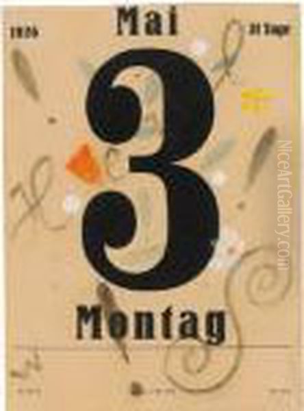 3 Maggio 1926 Oil Painting by Oskar Schlemmer