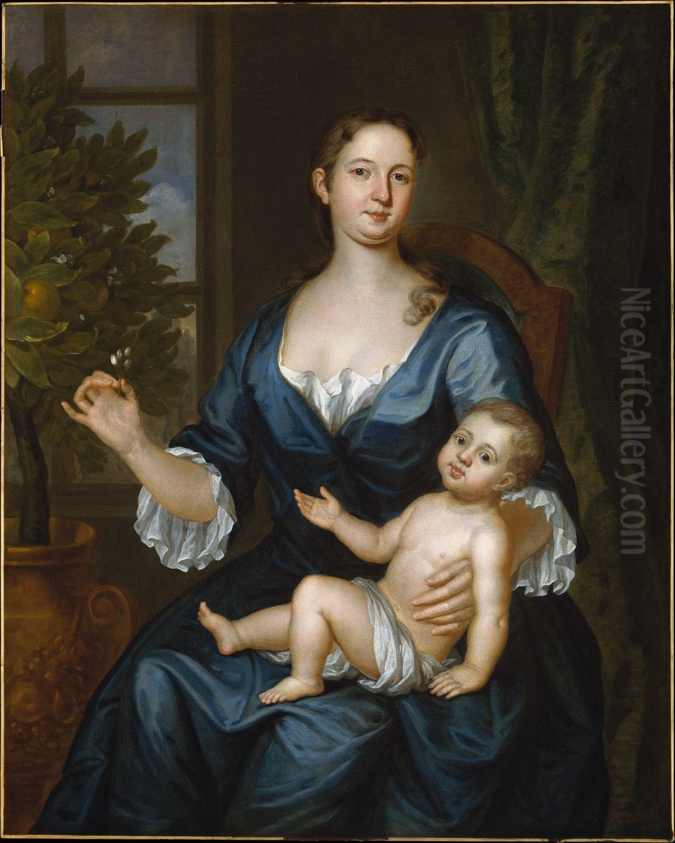 Mrs. Francis Brinley and Her Son Francis Oil Painting by John Smibert