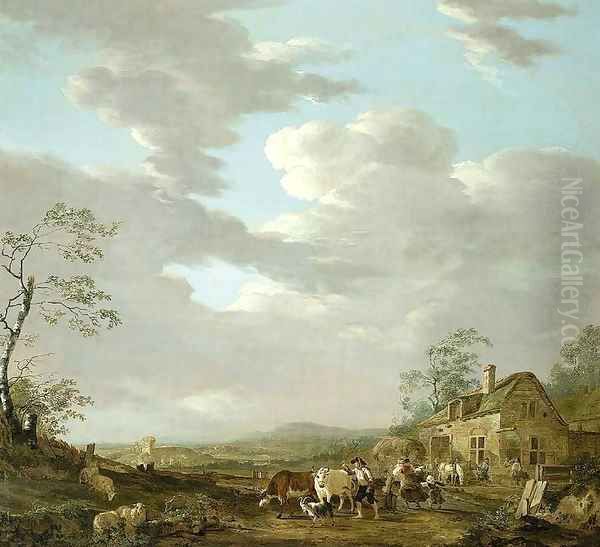 Autumn Landscape 2 Oil Painting by Jacob van Strij