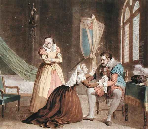 The Continence of Bayard, 1788 Oil Painting by Antoine Louis Francois Sergent-Marceau