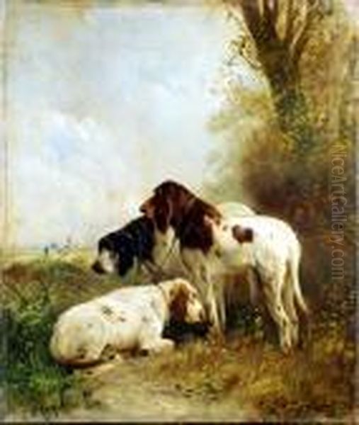 Trois Chiens Oil Painting by Henry Schouten