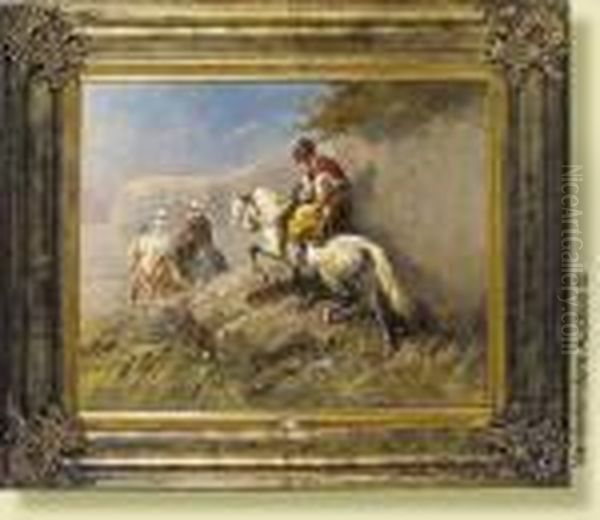 Cavaliers Arabes Oil Painting by Henry Schouten