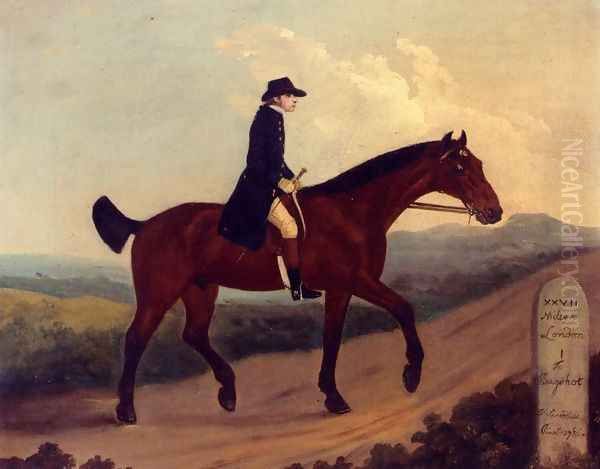 A Horseman On The Road To Bagshot Oil Painting by Francis Sartorius