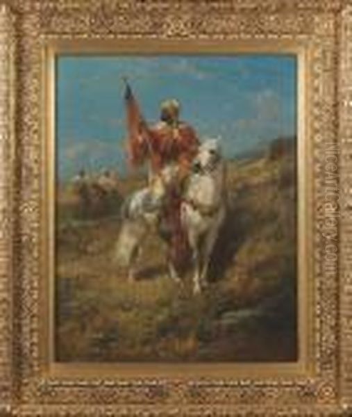 The Standard Bearer Oil Painting by Adolf Schreyer