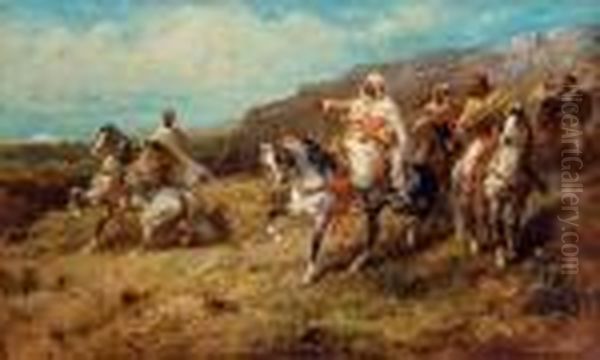 Arabische Reiter Oil Painting by Adolf Schreyer