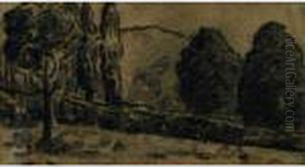 La Colline
 11 X 20.50 Cm Oil Painting by Claude Emile Schuffenecker