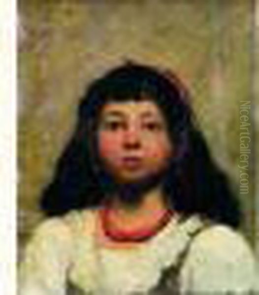 Portrait De Fillette Oil Painting by Claude Emile Schuffenecker