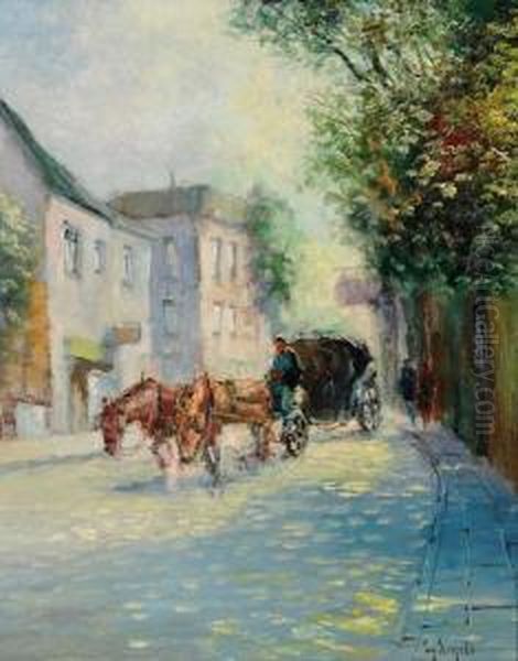 La Carrozzella Oil Painting by Eugenio Scorzelli