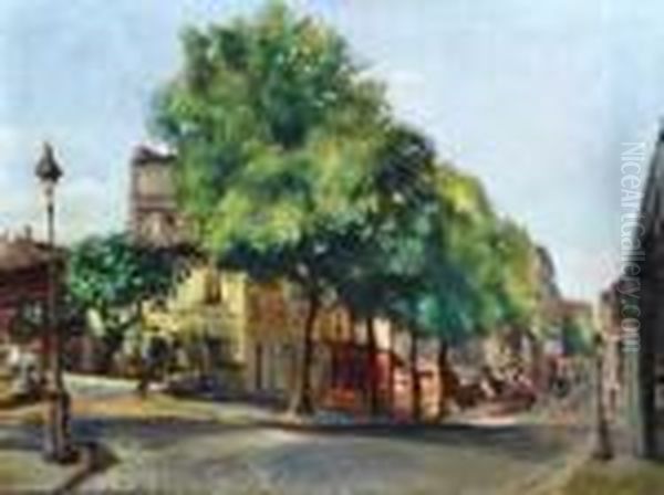 Marche De Saint-ouen Oil Painting by Eugenio Scorzelli