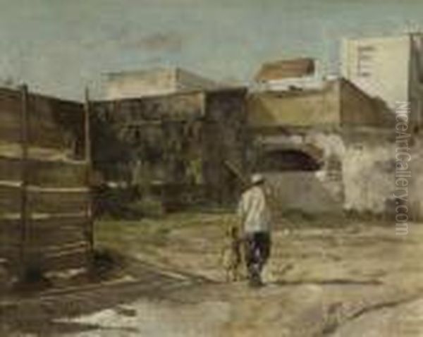 Frattamaggiore Oil Painting by Eugenio Scorzelli