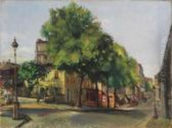Strade Di Citta Oil Painting by Eugenio Scorzelli